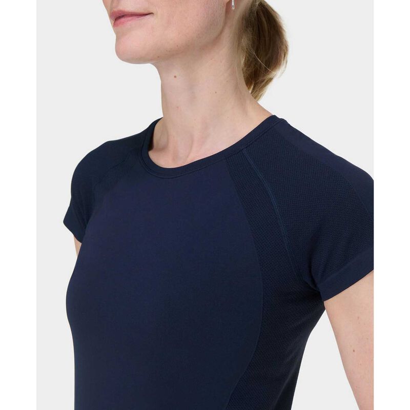 Sweaty Betty Athlete Seamless Workout T-Shirt Navy Blue image number 2
